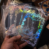 Holographic Metallic Transparent Photo Frame Stickers - Set of 12,Stickers